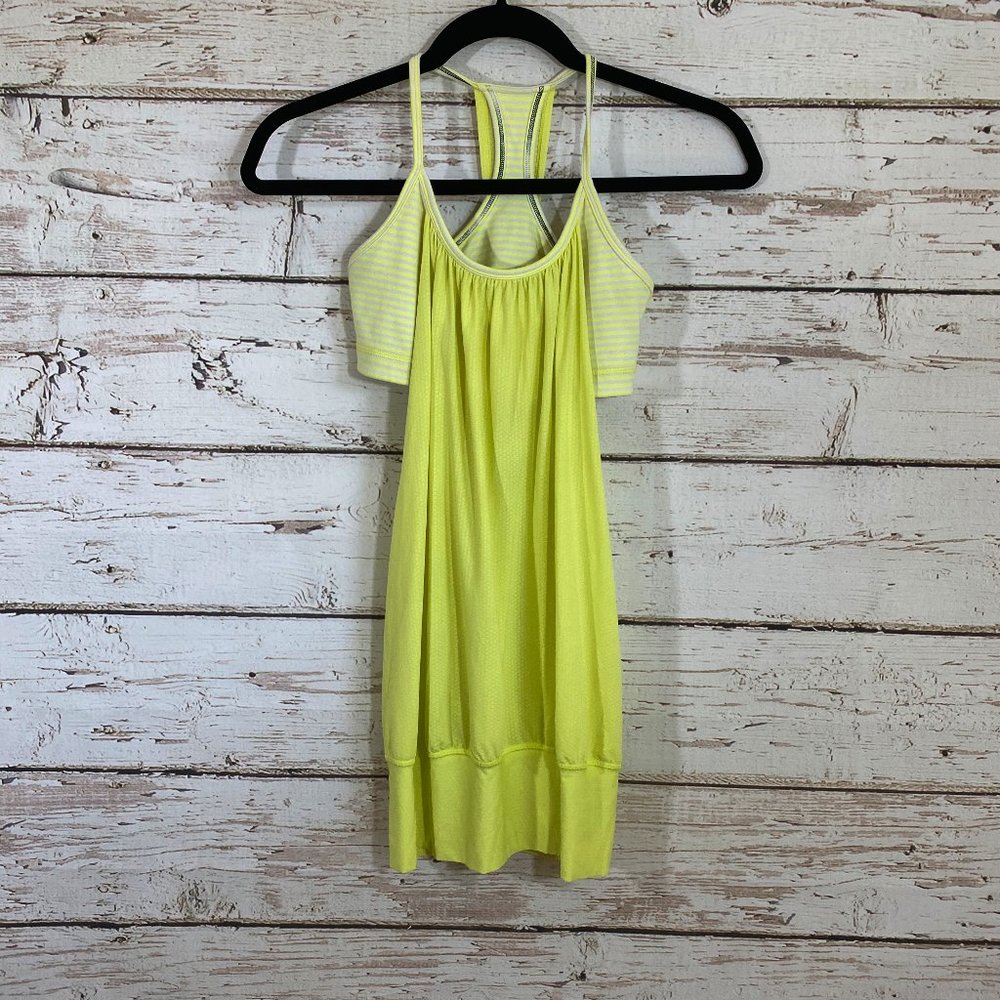 Lululemon yellow white built in tank